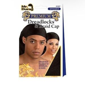 Black Dreadlocks & Braid Cap